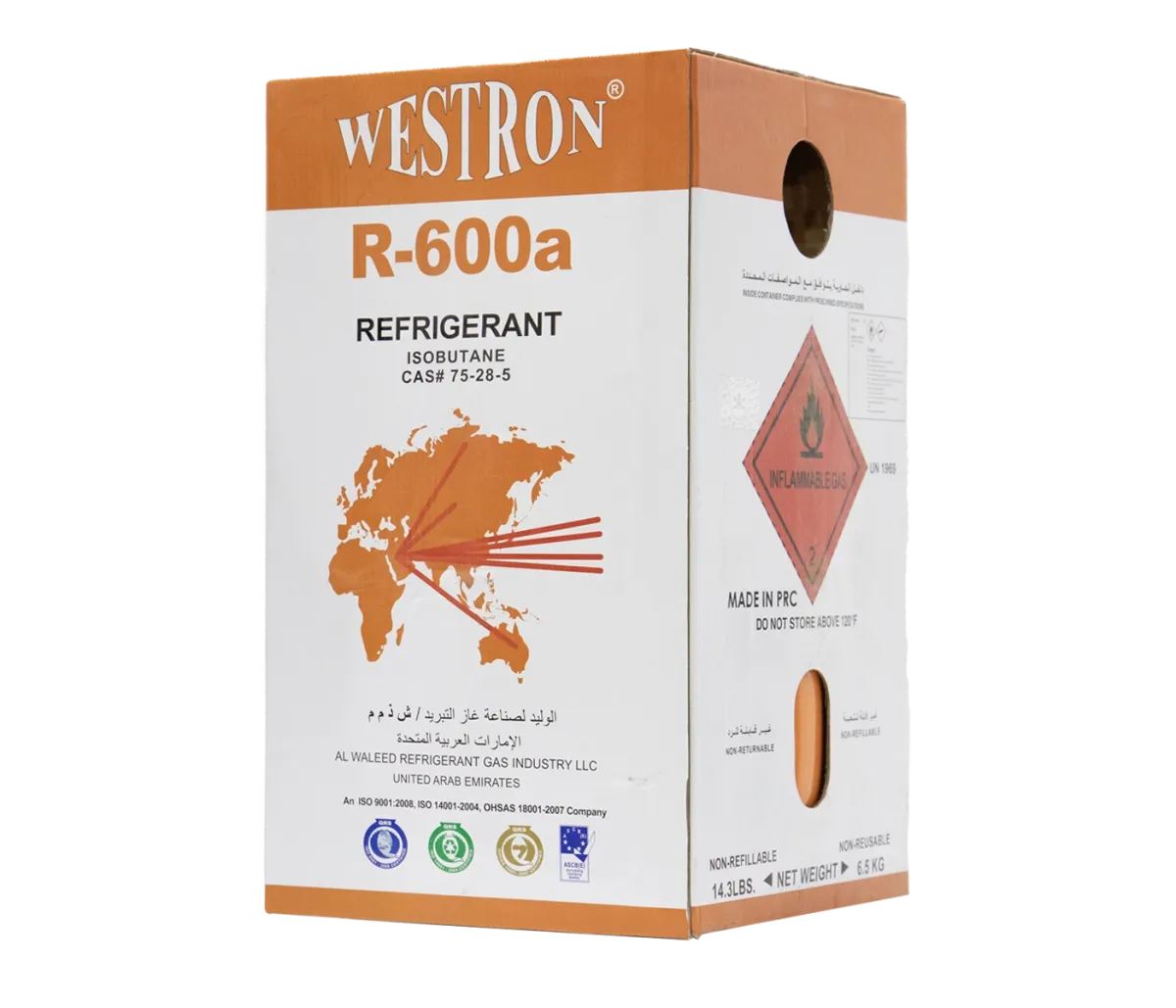 westron r600a refrigerant gas